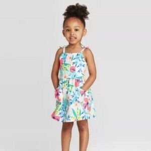 NWT 3T Cat & Jack Floral Tank Dress Sundress
